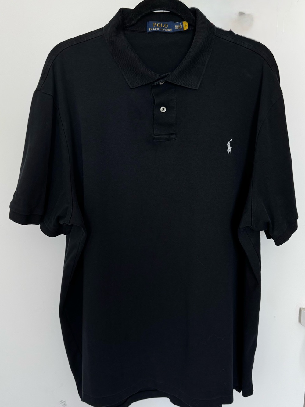 Ralph Lauren Black Short-Sleeve Polo with White Logo